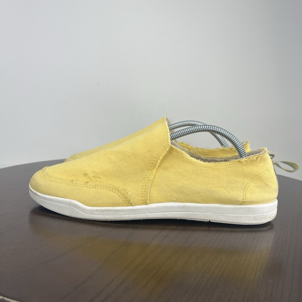 Vionic Malibu Shoes Women's 8.5 Yellow White Comfort Slip On‎ Beach Sneaker
